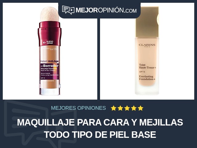 Maquillaje para cara y mejillas Todo tipo de piel Base