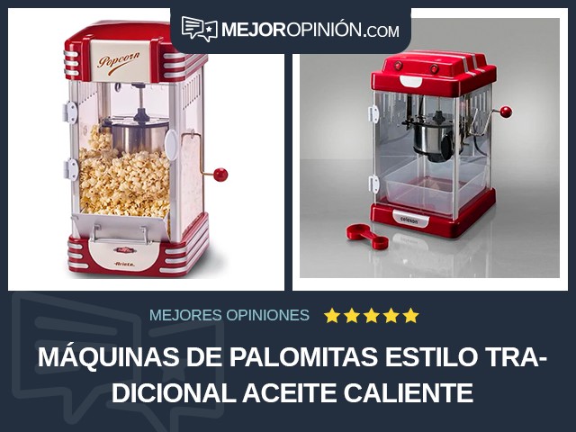 Máquinas de palomitas Estilo tradicional Aceite caliente