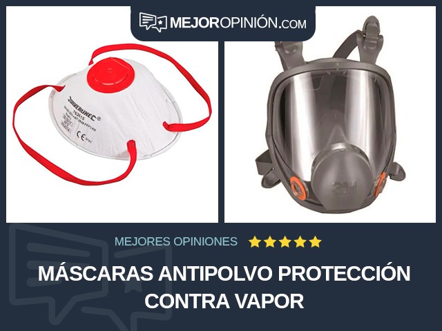 Máscaras antipolvo Protección contra vapor