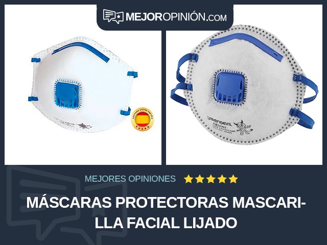 Máscaras protectoras Mascarilla facial Lijado