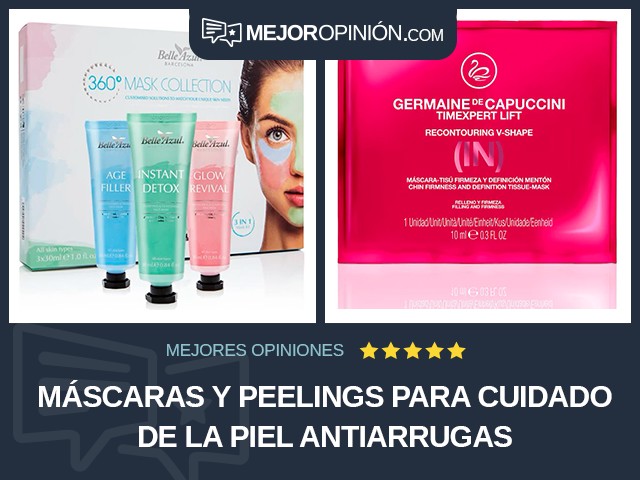 Máscaras y peelings para cuidado de la piel Antiarrugas