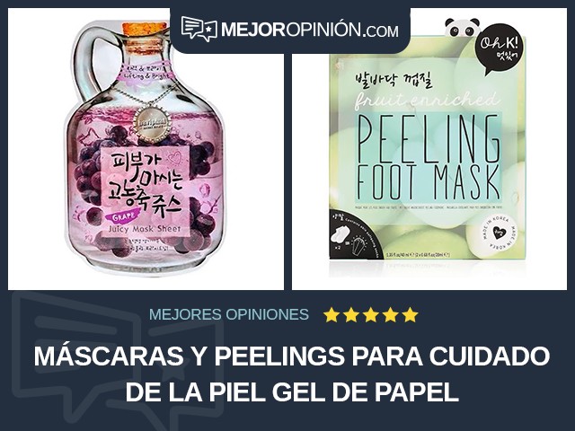 Máscaras y peelings para cuidado de la piel Gel De papel