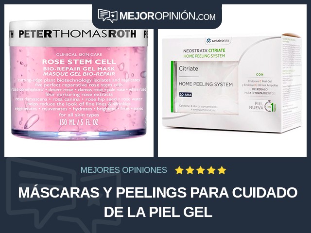 Máscaras y peelings para cuidado de la piel Gel