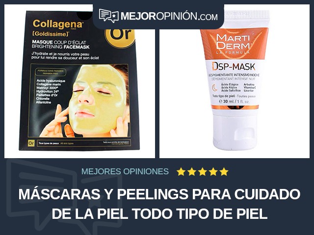 Máscaras y peelings para cuidado de la piel Todo tipo de piel