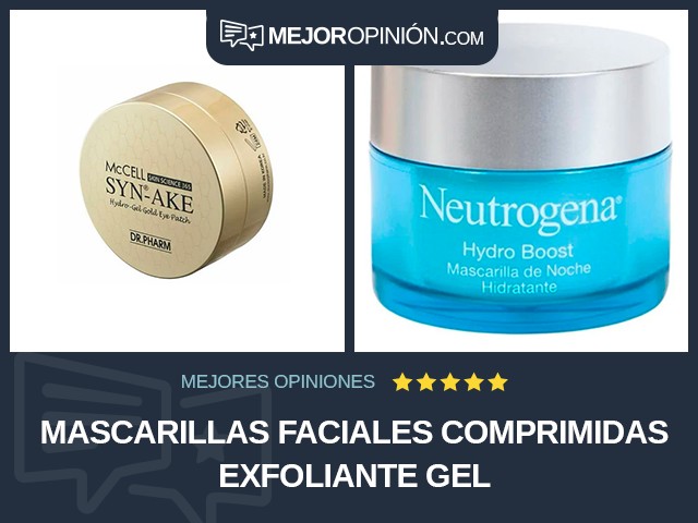 Mascarillas faciales comprimidas Exfoliante Gel