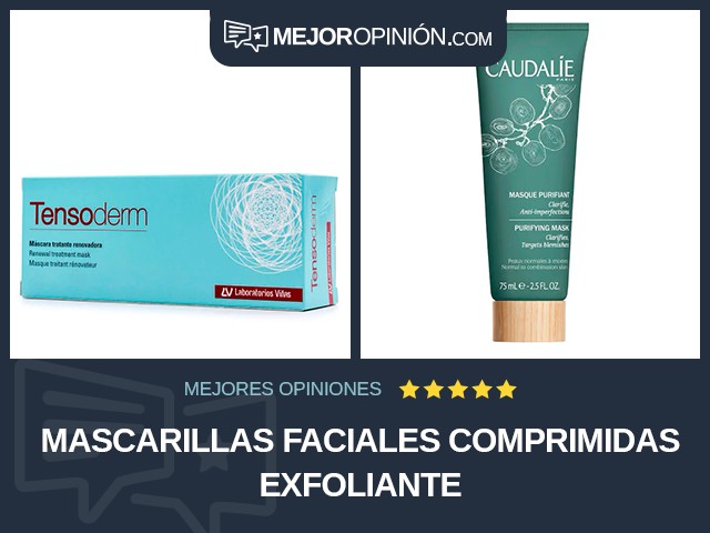 Mascarillas faciales comprimidas Exfoliante