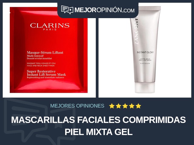 Mascarillas faciales comprimidas Piel mixta Gel