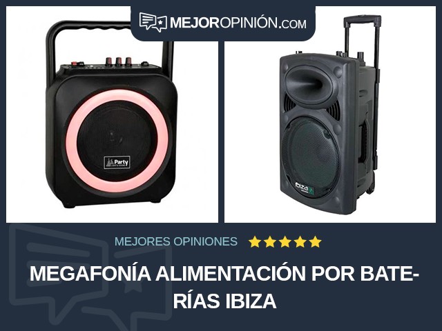 Megafonía Alimentación por baterías Ibiza