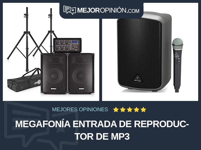 Megafonía Entrada de reproductor de MP3