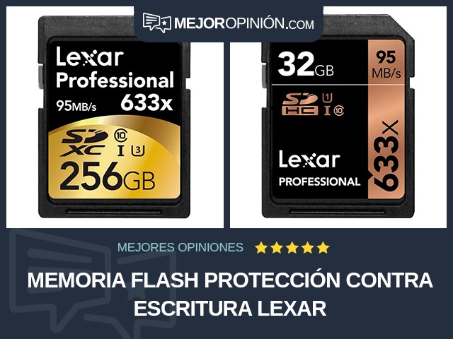 Memoria flash Protección contra escritura Lexar