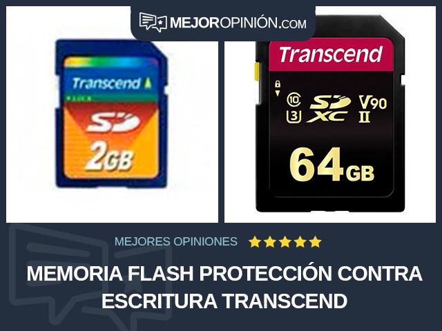 Memoria flash Protección contra escritura Transcend