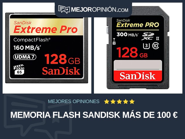 Memoria flash SanDisk Más de 100 €