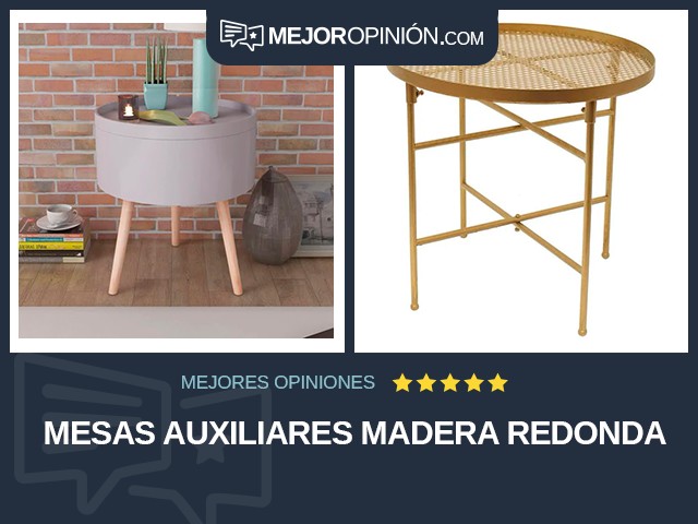 Mesas auxiliares Madera Redonda