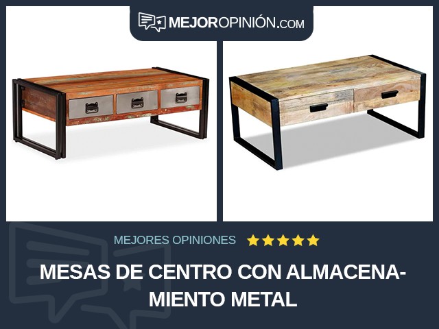 Mesas de centro Con almacenamiento Metal