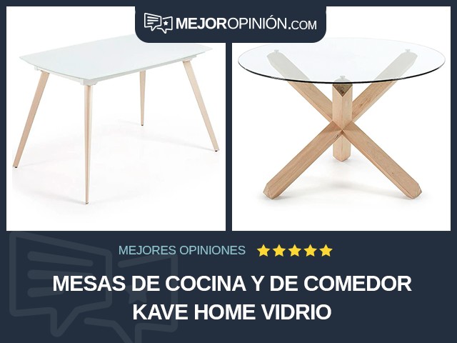 Mesas de cocina y de comedor Kave Home Vidrio