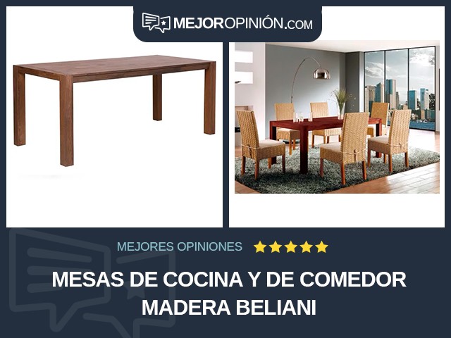 Mesas de cocina y de comedor Madera Beliani