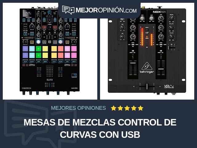 Mesas de mezclas Control de curvas Con USB