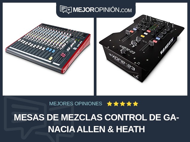 Mesas de mezclas Control de ganacia Allen & Heath