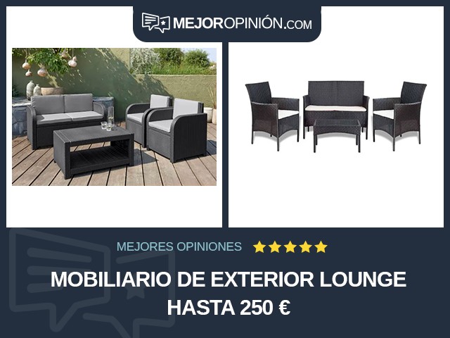 Mobiliario de exterior Lounge Hasta 250 €