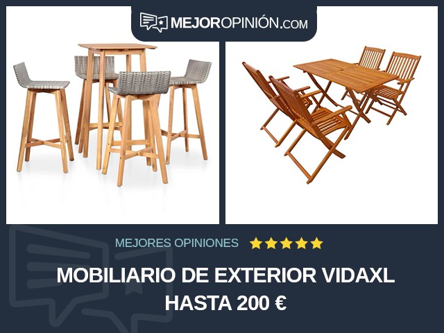 Mobiliario de exterior vidaXL Hasta 200 €