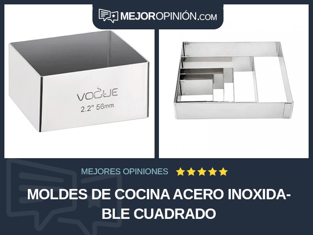 Moldes de cocina Acero inoxidable Cuadrado