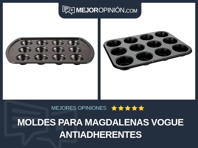 Moldes para magdalenas Vogue Antiadherentes