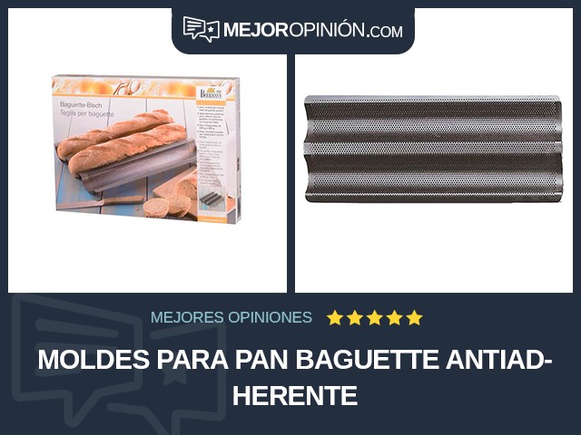 Moldes para pan Baguette Antiadherente