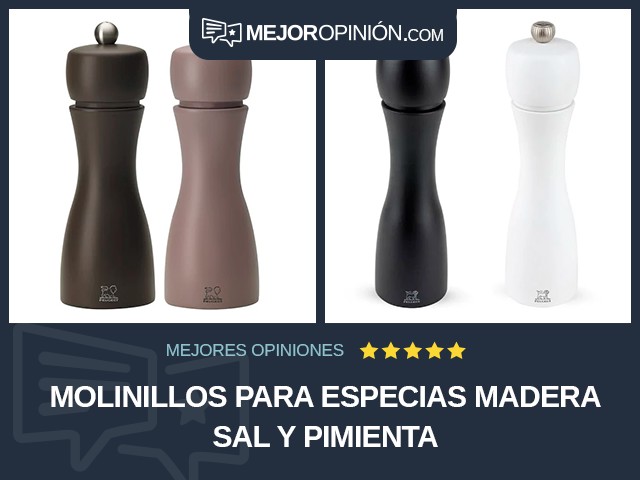 Molinillos para especias Madera Sal y pimienta