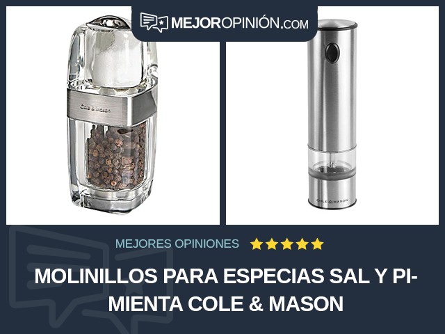 Molinillos para especias Sal y pimienta Cole & Mason