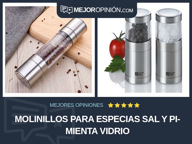 Molinillos para especias Sal y pimienta Vidrio