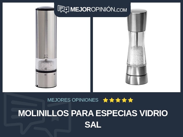 Molinillos para especias Vidrio Sal