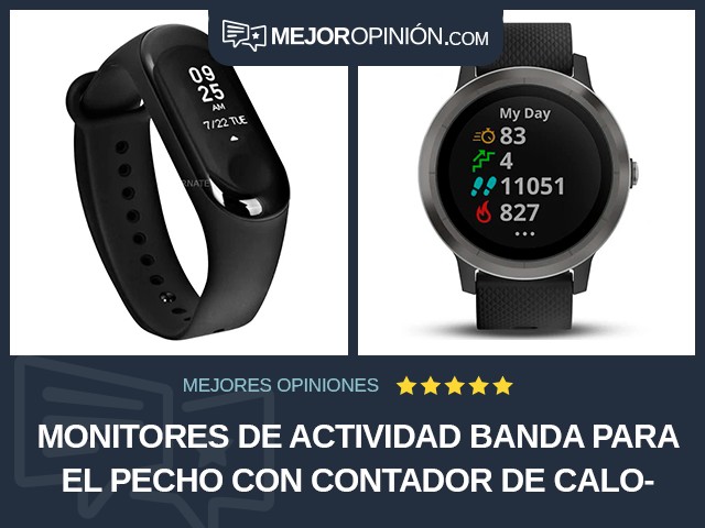 Monitores de actividad Banda para el pecho Con contador de calorías