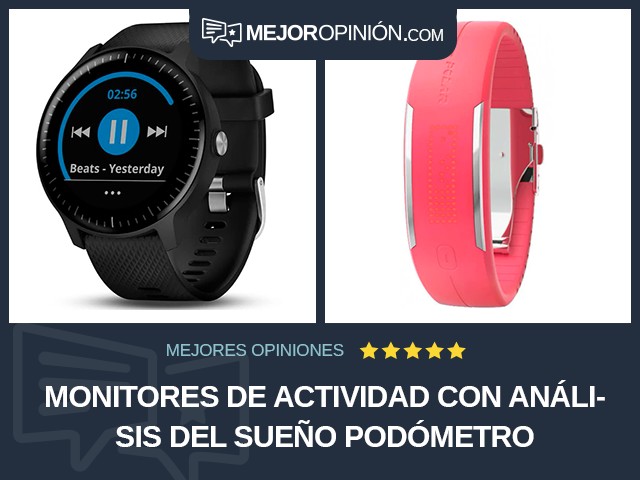 Monitores de actividad Con análisis del sueño Podómetro