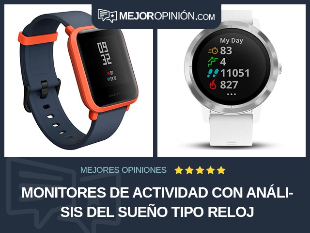 Monitores de actividad Con análisis del sueño Tipo reloj