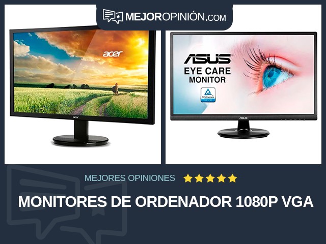 Monitores de ordenador 1080p VGA