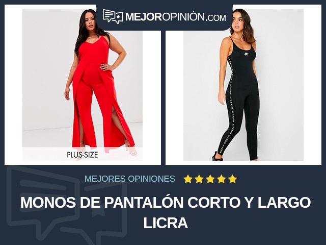 Monos de pantalón corto y largo Licra