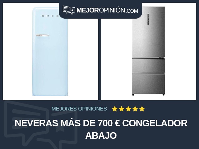 Neveras Más de 700 € Congelador abajo