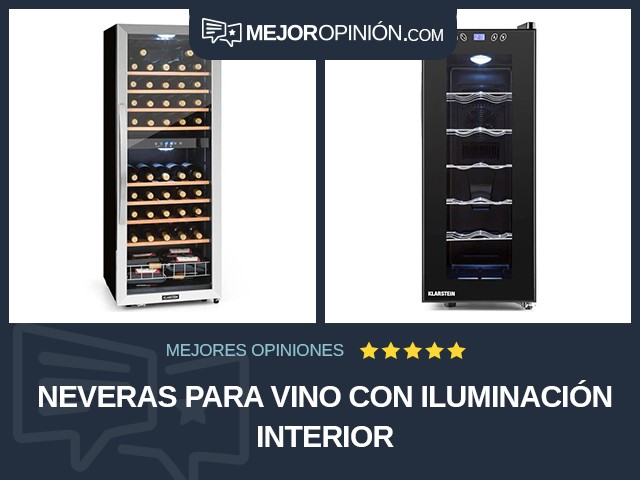 Neveras para vino Con iluminación interior