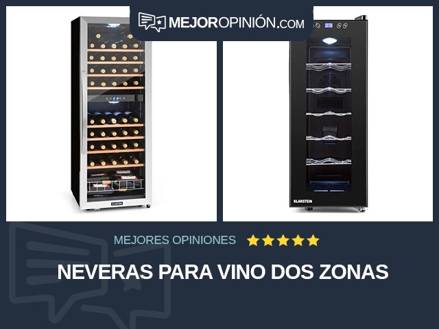 Neveras para vino Dos zonas