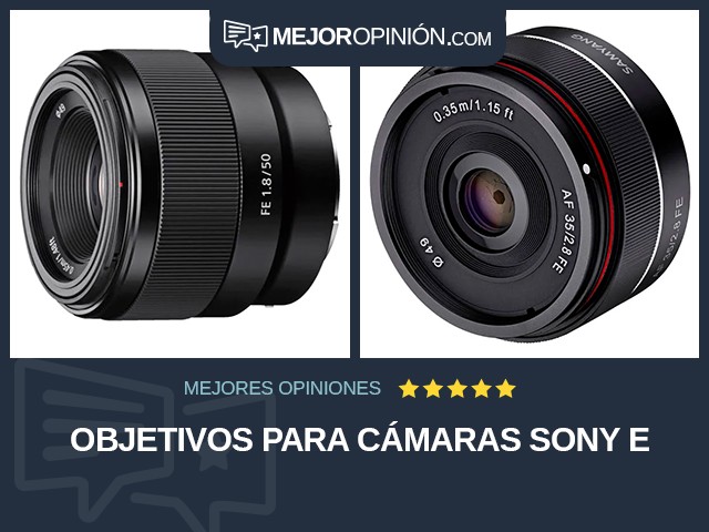 Objetivos para cámaras Sony E