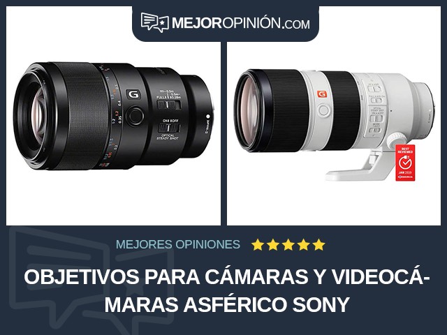 Objetivos para cámaras y videocámaras Asférico Sony