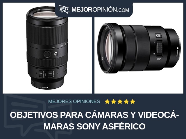 Objetivos para cámaras y videocámaras Sony Asférico