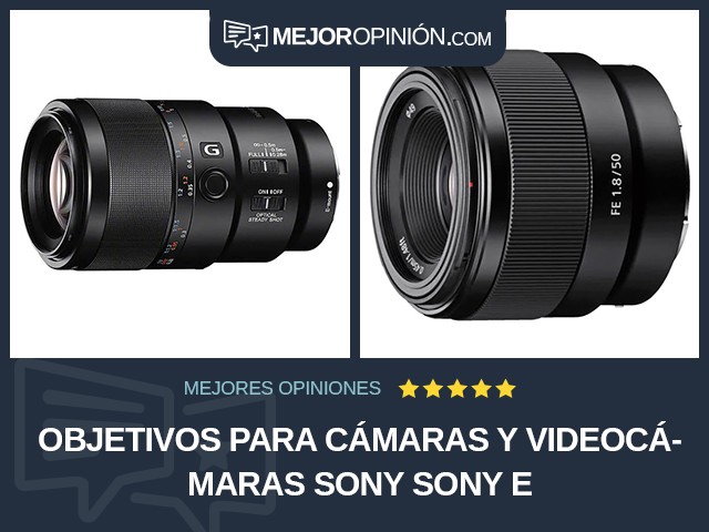 Objetivos para cámaras y videocámaras Sony Sony E