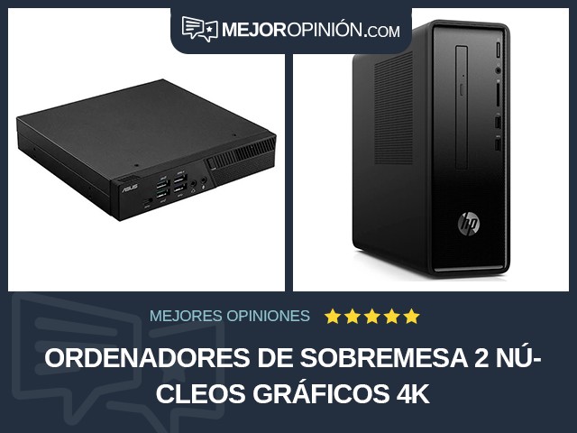 Ordenadores de sobremesa 2 núcleos Gráficos 4K