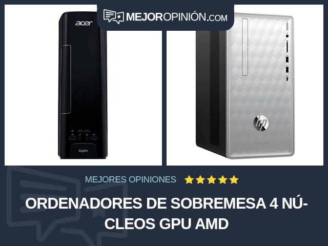 Ordenadores de sobremesa 4 núcleos GPU AMD