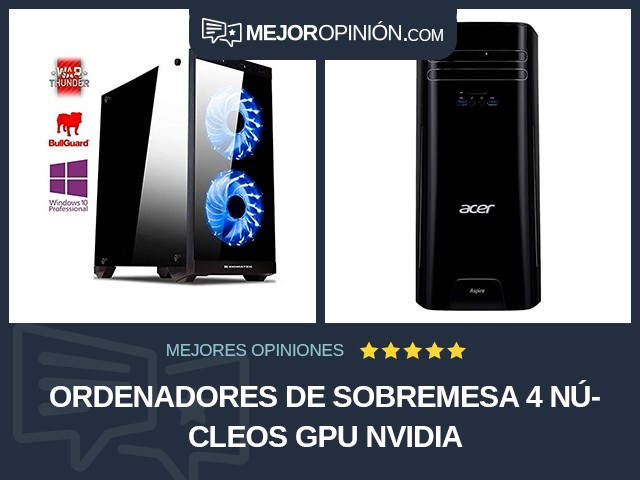 Ordenadores de sobremesa 4 núcleos GPU NVIDIA