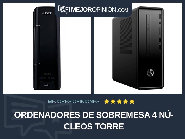 Ordenadores de sobremesa 4 núcleos Torre