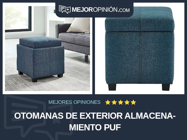 Otomanas de exterior Almacenamiento Puf