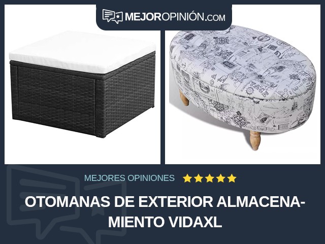 Otomanas de exterior Almacenamiento vidaXL