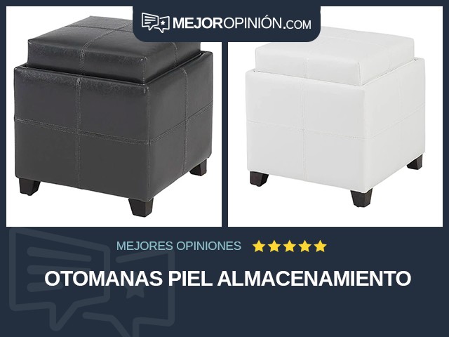 Otomanas Piel Almacenamiento